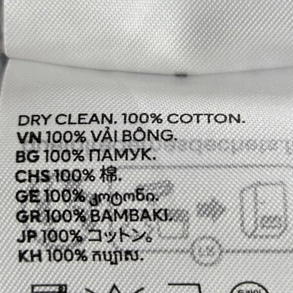 H&M White w/Blue Floral Print Removable Spaghetti Strap Smocked Top Dress Large - Picture 10 of 10